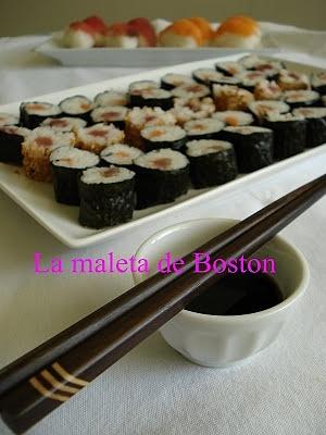 Maki sushi y nigiri sushi