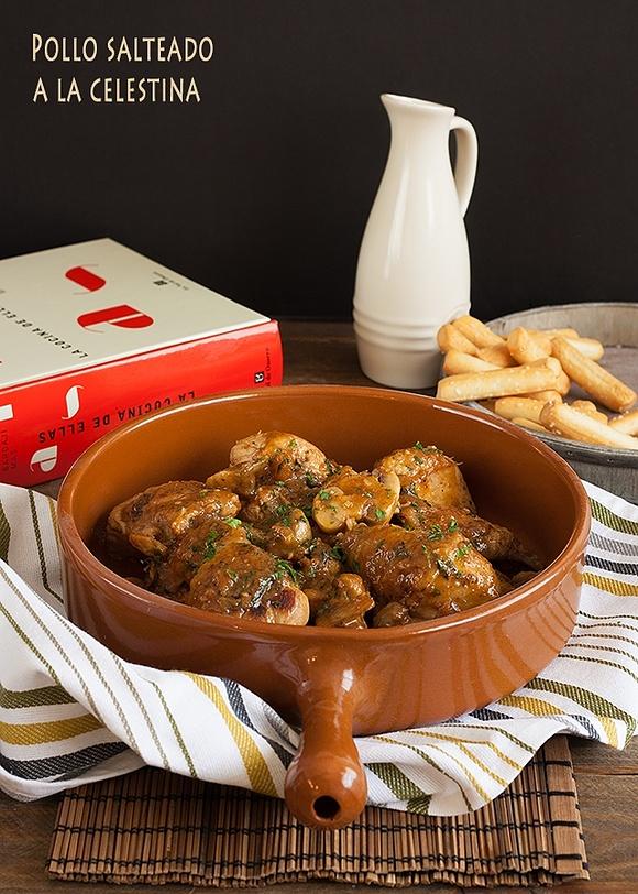 Pollo salteado a la celestina {de Teodoro Bardaji}