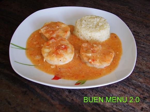 Medallones de merluza en salsa