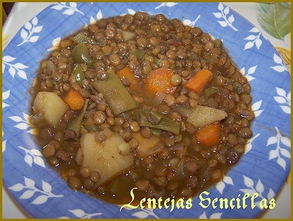 Lentejas sencillas para 3 personas