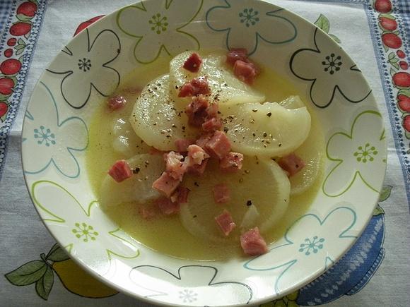 Guiso de nabos con jamón