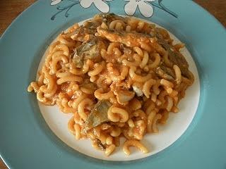 Fideos con caballas