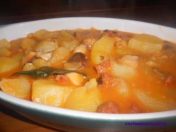 Patatas con setas