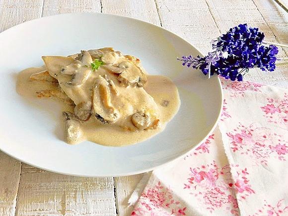 Pechugas de pollo en salsa cremosa al whisky