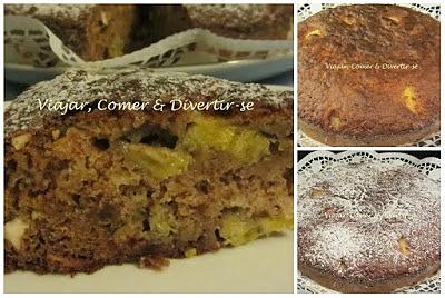Bolo de banana com frutos secos