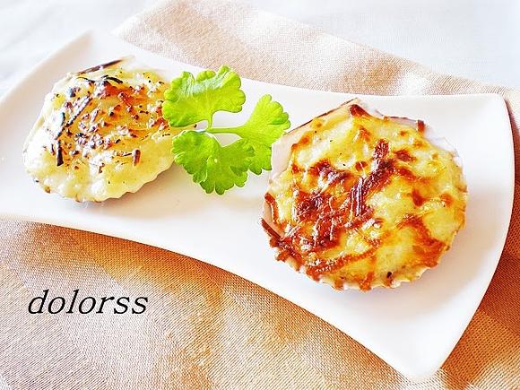 Conchas mini de bacalao gratinadas