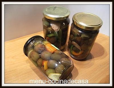 Aceitunas partidas