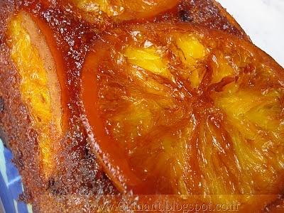 Bizcocho de naranja caramelizada y chocolate