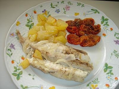 Colas de rape al horno