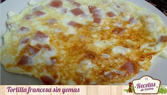 Tortilla francesa sin yemas para reducir el colesterol