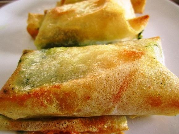 Crujientes de verduras con queso de cabra