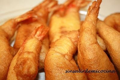 Gambas en gabardina