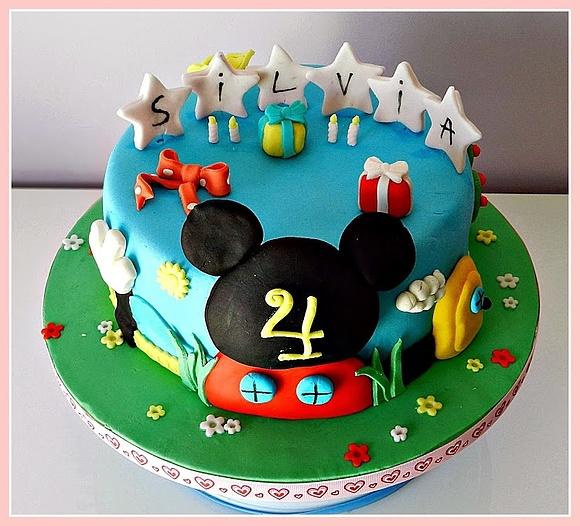 Tarta casa de mickey mouse