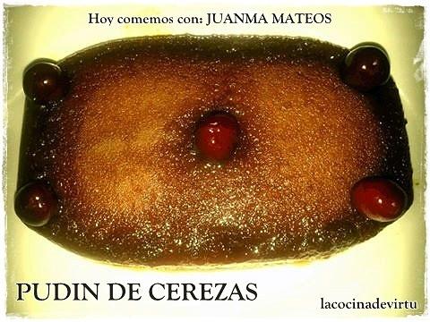 Pudin de cerezas en microondas