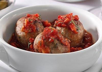 Albóndigas de pavo con champiñones y pimientos