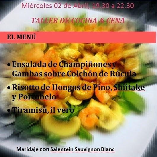 Clase de cocina miércoles 2 de abril