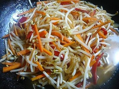 Verduras salteadas con salsa de soja