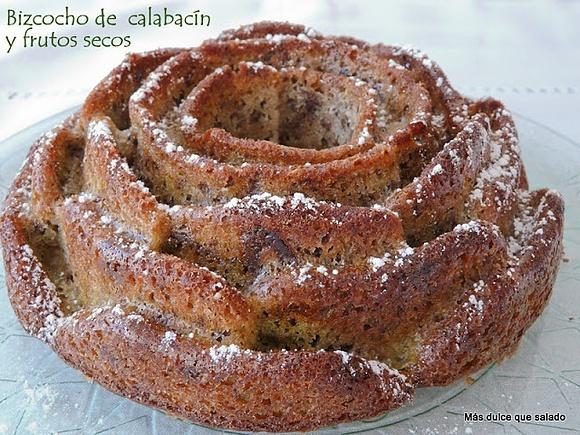 Bizcocho de calabacín y frutos secos