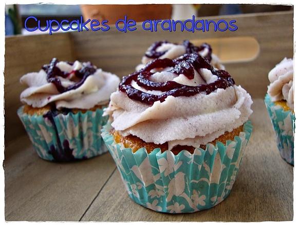 Cupcakes de arándanos para el primer aniversario del reto alfabeto dulce