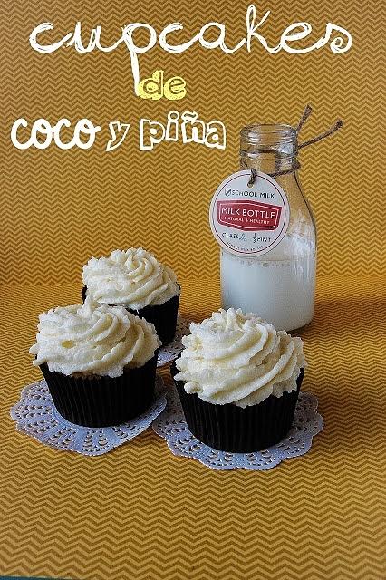 Cupcakes de coco y piña
