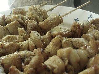 Brochetas de pollo al estilo oriental