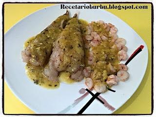 Rape al vapor con salsa