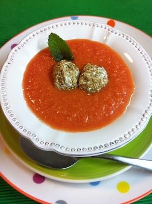 Sopa fría de sandía y tomate