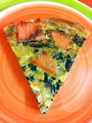 Quiche de espinacas y salmón