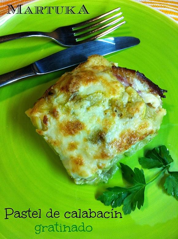 Pastel de calabacín con jamón y queso