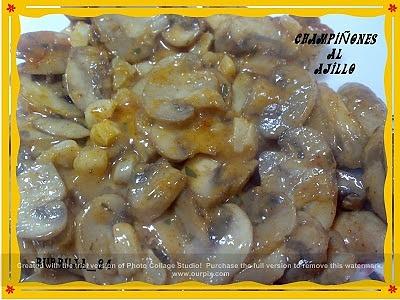 Champiñones al ajillo