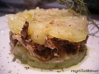 Codillo de cerdo con patatas panadera