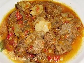 Carne con salsa a la huertana