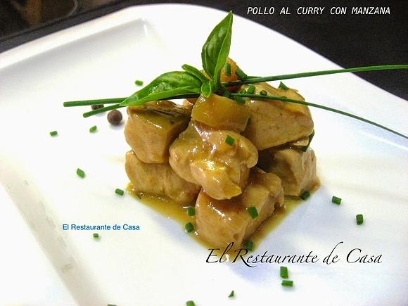 Pollo al curry con manzana