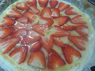 Tarta de fresa con lemon curd