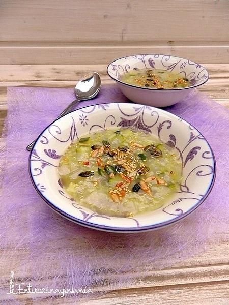 Sopa vegetal con quinoa