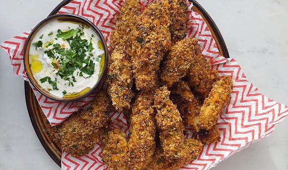 Pollo frito en trampas o fingers de pollo crujientes al horno