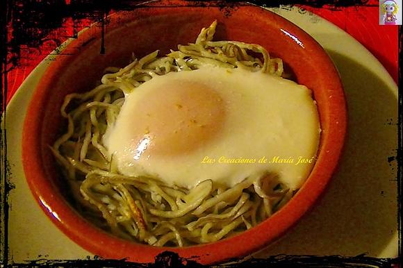 Gulas con huevo al horno