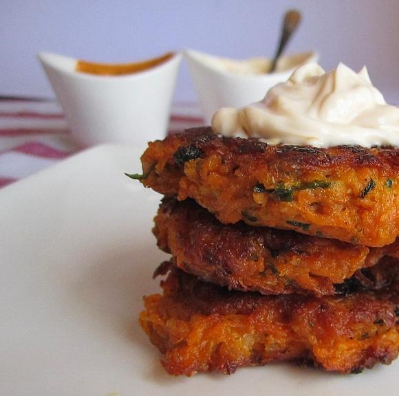 Tortitas saladas de zanahoria