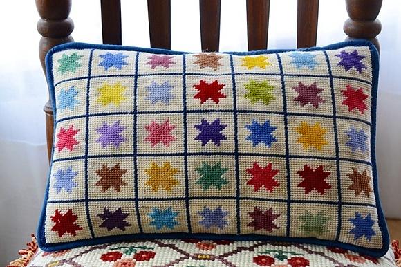 Estrellitas contentas cojín handmade