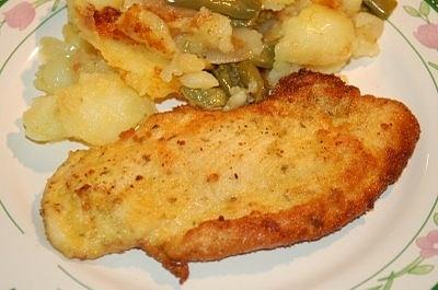 Filete de pollo empanado