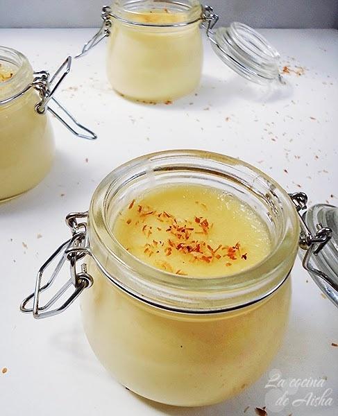 Crema de chocolate blanco con coco y leche de soja