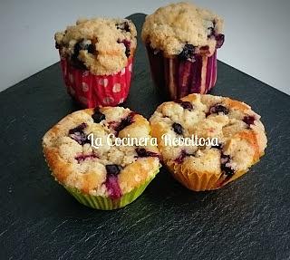Muffins de arándanos sin lactosa
