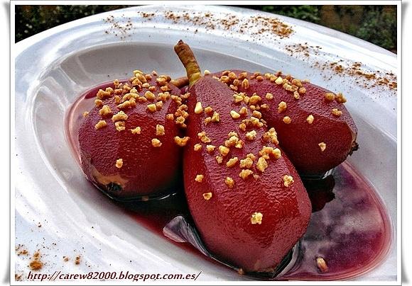 Peras al vino