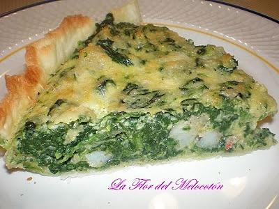 Quiche de espinacas al curry