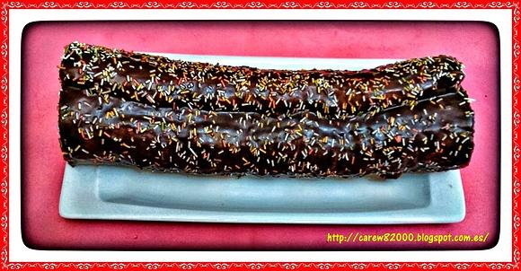 Brazo de chocolate y mermelada
