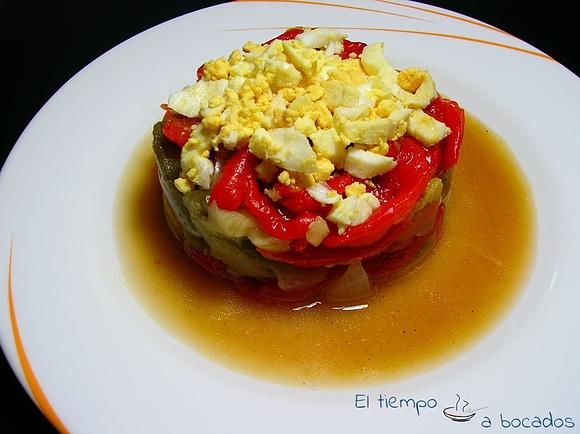Escalibada con huevo