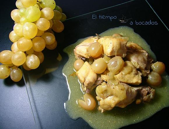Pollo con uvas