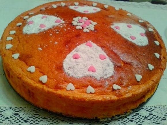 Tarta de queso San Valentín