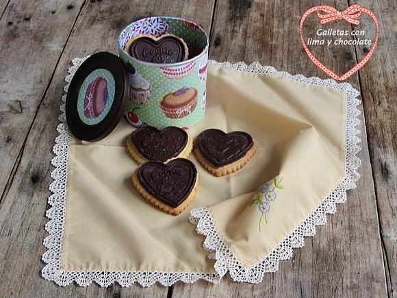 Galletas de lima y chocolate