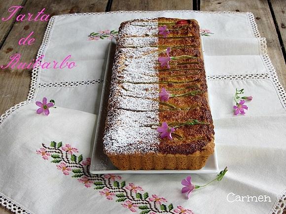Tarta de ruibarbo y yogur